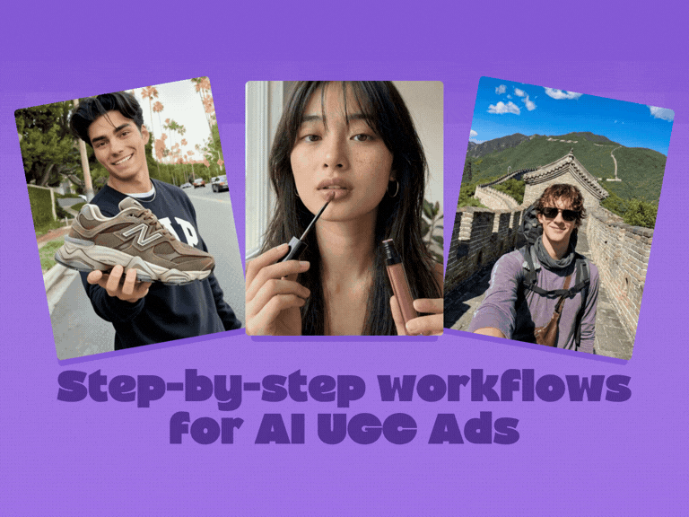 Create UGC Ads with AI in 3 minutes - Guide + Workflows hero