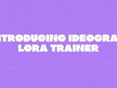 Ideogram V4 LoRA Trainer ยท LoRA Training