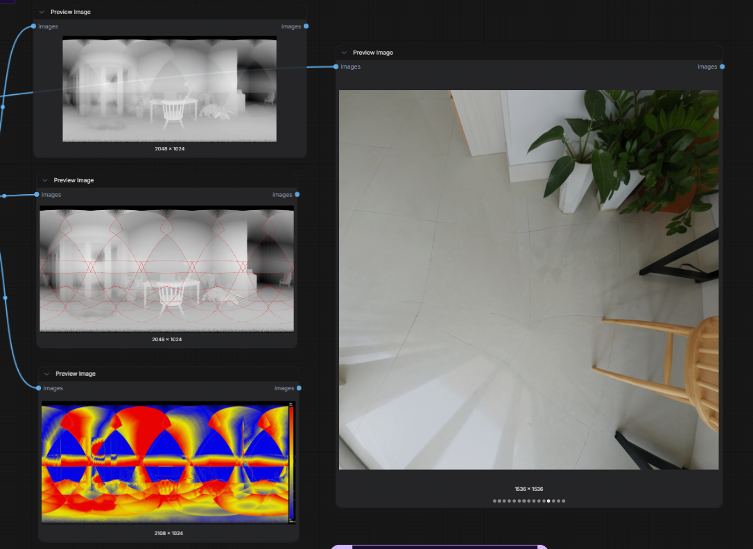 Panorama to Panorama Depth and Normal Map
