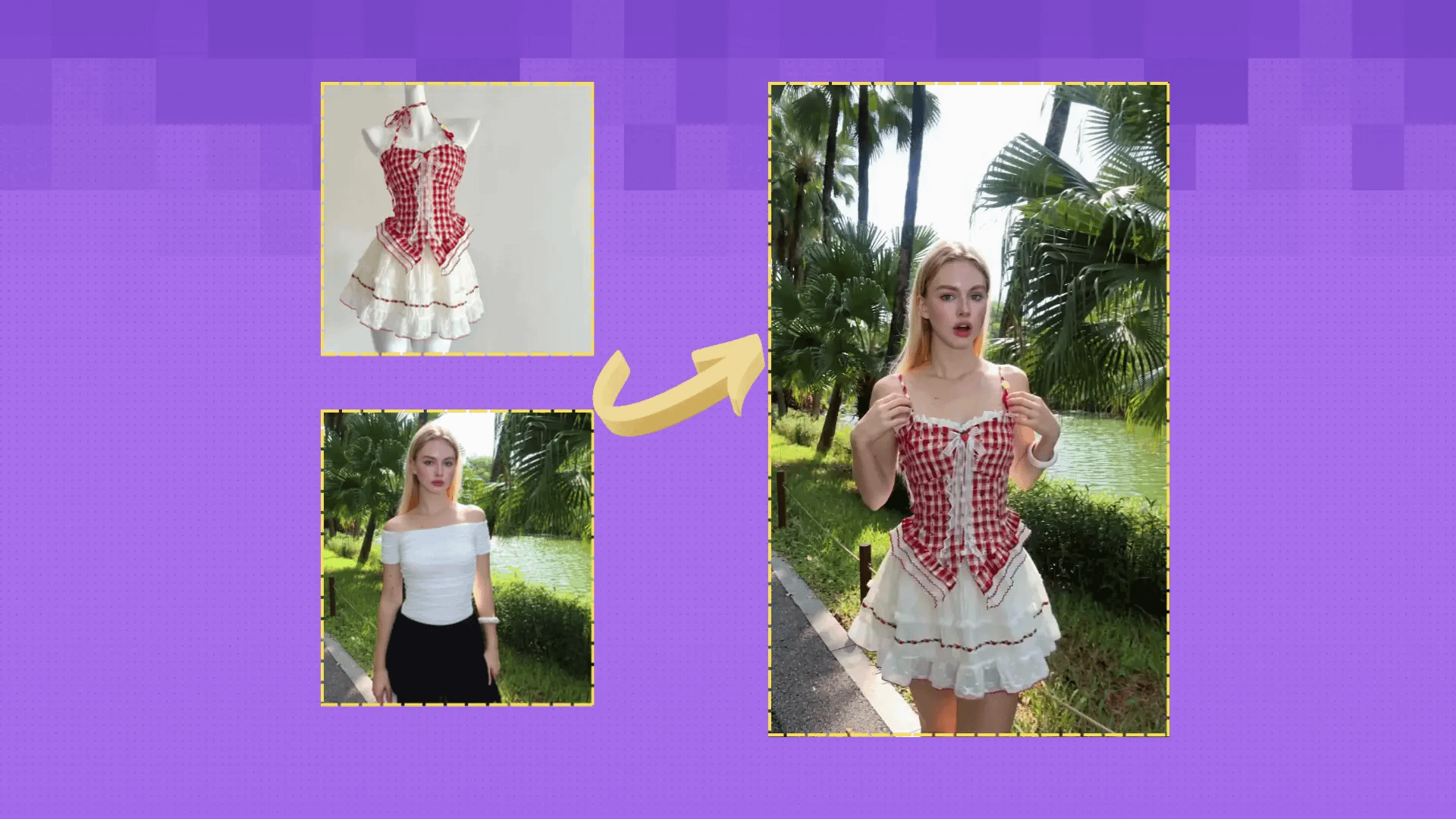 Seedance 2.0 Virtual Try-On · Reference to Video