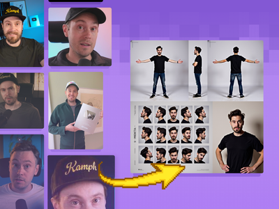 Text to Character Sheet with a reference LoRA